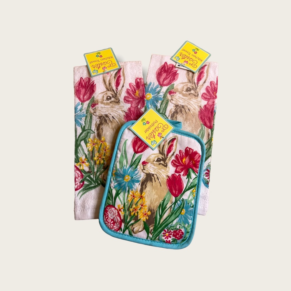 Easter kitchen linens 3-piece bundle